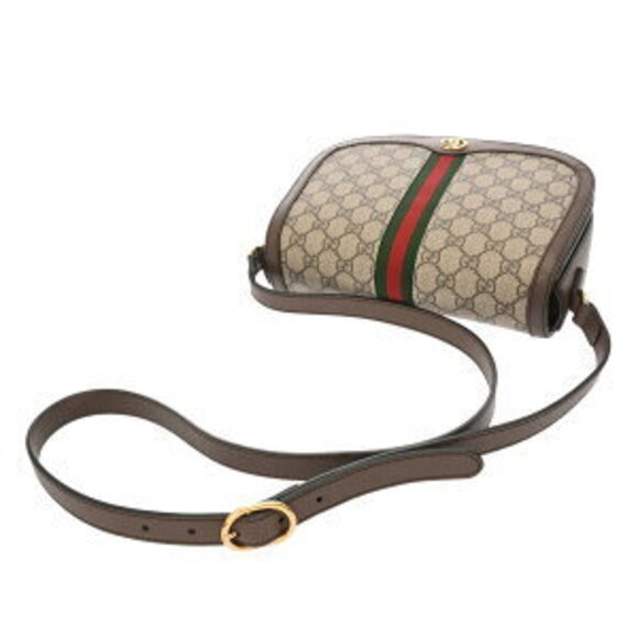 Gucci Ophidia Beige Ebony Brown GG Supreme Leather Shoulder Bag - Picture 3 of 10